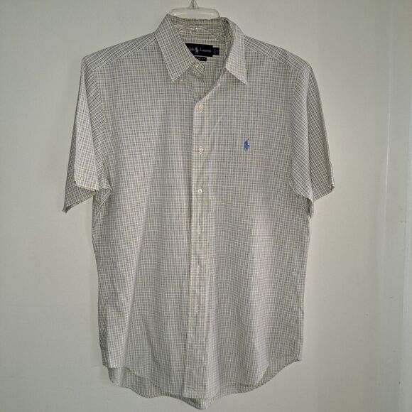 Ralph Lauren Blake Button Up Short Sleeve Shirt Classic Fit Size Medium - Picture 1 of 7